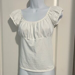 Brandy Melville Cream Puff Sleeve Blouse